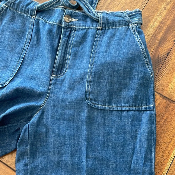 TOMMY HILFIGER Cotton Wide Leg Belted High Waist Lightweight Jeans sz S petite - Picture 7 of 16